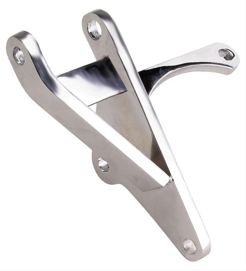 Trans-Dapt Performance Steel Alternator Brackets 9502 Bracket, Steel, Chrome, Front Cover Mount, Short Water Pump, Chevy, Big Block, Each