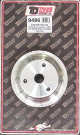 Trans-Dapt Performance Aluminum Crankshaft Pulleys 9486 Pulley, V-Belt, 3-Groove, 6.6 in., Aluminum, Natural, Chevy, Small Block, Long Pump, Each thumbnail 2