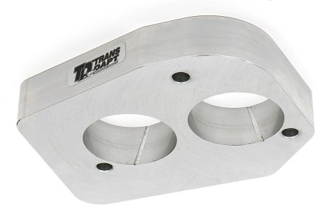 Trans-Dapt Performance Swirl-Torque TBI Spacers 2536 Throttle Body Spacer, Swirl-Torque, Aluminum, Natural, 1 in., Chevy, GMC, Each