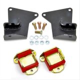 Trans-Dapt Performance Engine Swap Motor Mounts 9566 Mounts, Swap, Black Steel Brackets, Red Polyurethane Bushings, Buick, Oldsmobile, Pontiac, Set thumbnail 1