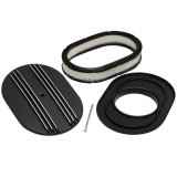 Trans-Dapt Performance Products Air Cleaners 7466 Cleaner, Oval Finned Cleaner Black Aluminum thumbnail 3