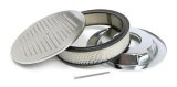 Trans-Dapt Performance Aluminum Air Cleaners 6700 Filter Assembly, 14 in. Diameter, Round, Steel/Aluminum, Polished, Chrome, Ball-Milled, 3 in. Filter, Each thumbnail 3