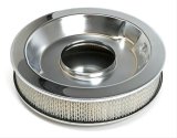 Trans-Dapt Performance Chrome Air Cleaners 2463 Filter Assembly, 14 in. Diameter, Round, Dropped Base, Steel/Stainless, Polished/Chrome, 3 in. Filter, Each thumbnail 1