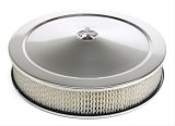 Trans-Dapt Performance Chrome Air Cleaners 2463 Filter Assembly, 14 in. Diameter, Round, Dropped Base, Steel/Stainless, Polished/Chrome, 3 in. Filter, Each thumbnail 2