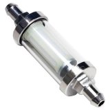 Trans-Dapt Performance Glass and Chrome Fuel Filter with 0.313 in. Inlet Size 9247 Clear/Chrome 5 1/16" Outlet thumbnail 1