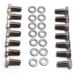 Trans-Dapt Performance Automatic Transmission Pan Bolt Kits 9692 Bolts, Steel, Chrome, Hex Head, Chevy, Ford, GM, Mopar, Set thumbnail 1