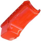 Trans-Dapt Performance OEM Replacement Oil Pans 9921 Pan, Steel, Orange Powdercoated, 4 qt., Chevy, Big Block, Each thumbnail 1