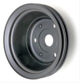 Trans-Dapt Performance Steel Crankshaft Pulleys 8607 Pulley, V-Belt, 2-Groove, Steel, Black, Chevy, Small Block, Long Pump, Each thumbnail 2