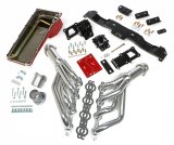 Trans-Dapt Performance Swap-In-A-Box Complete Engine Swap Kits 42022 Kits, Complete, Mid-length Silver Ceramic Coated Headers, Motor Mounts, Red Oil Pan, Chevy, Pontiac, 4.8L, 5.3L, 6.0L, Kit thumbnail 1