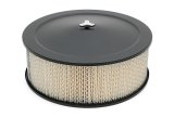 Trans-Dapt Performance Products Air Cleaners 8663 ASPHALT BLACK POWDER COATED 14" x 6" MUSCLE CAR AIR CLEANER thumbnail 2