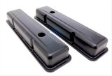 Trans-Dapt Performance Products Valve Covers 8688 CHEVY 283-400 SHORT ASPHALT BLACK POWDER COATED BAFFLED VALVE COVERS thumbnail 1