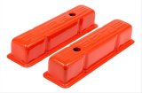 Trans-Dapt Performance Products Valve Covers 9947 CHEVY 327 LOGO TALL ORANGE POWDER COATED VALVE COVERS thumbnail 2