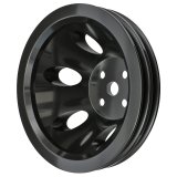 Trans-Dapt Performance Products Water Pump Pulleys 7141 Pulley, SBC Alum Swp Dbl Upper Pulley Black thumbnail 1