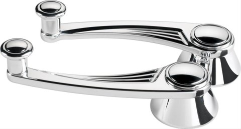 Billet Specialties Window Cranks 46325 Cranks, Door Window, Aluminum, Polished, 3/8 in. Square Spline, Ford 1932-48, Pair thumbnail 1