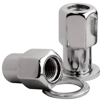 Billet Specialties Lug Nuts 999997 Nuts, .500 in. Shank with Washer, 1/2 in.- 20 RH, Open End, Chrome Plated Steel, Set of 10