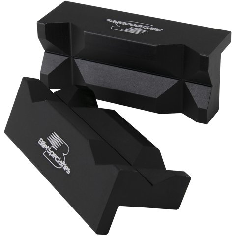 Billet Specialties Aluminum Vice Jaw Inserts 77906 VICE JAW INSERTS, BILLET ALUMINUM VICE JAW INSERTS BLK thumbnail 1