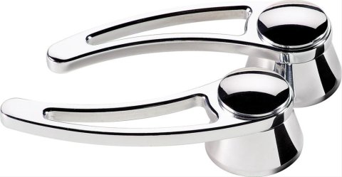 Billet Specialties Interior Door Handles 45520 Handles, Interior, Aluminum, Polished, Chevy, Ford, Pair thumbnail 1