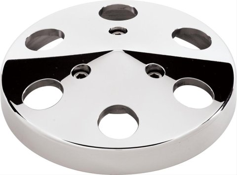 Billet Specialties Air Conditioning Clutch Covers 87120 Pulley Cover, Conditioner Clutch, Aluminum, Polished, Fits Sanden 508-Style Compressors, Each thumbnail 1