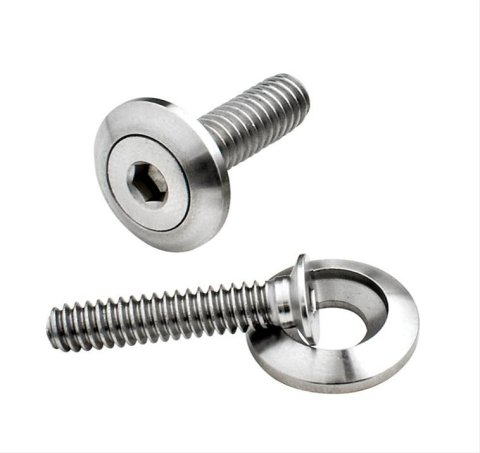 Billet Specialties Pro-Bolts 66115 Fender Bolts, 5/16 in.-18 RH Thread, 1 in. Washer Diameter, Stainless Steel, Natural, Pair thumbnail 3