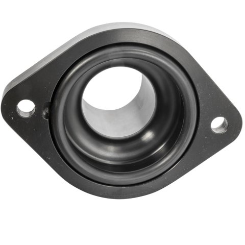Billet Specialties Thermostat Housings BLK90920 Water Neck, Aluminum, Black Anodized, Straight Up, -20 AN Male Threads, Chevy, LS, Each thumbnail 2