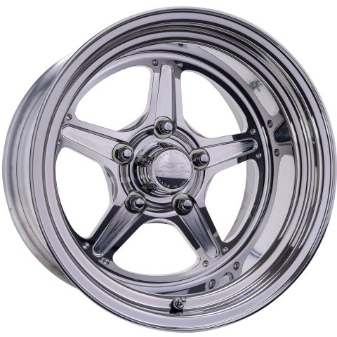 Billet Specialties Street Lite Polished Wheels 15x15 Wheel, Series, Aluminum, Polished, 15 in. x 15.00 in., 5 x 4.75 in. Bolt Circle, 4.500 in. Backspacing, Each thumbnail 1