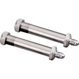 Billet Specialties Thru-Frame Fittings 66210 Fittings, Stainless Steel, Thru-Frame, 2 in. Rail Width, -3 AN Male x 1/8 in. NPT Female, Pair thumbnail 3