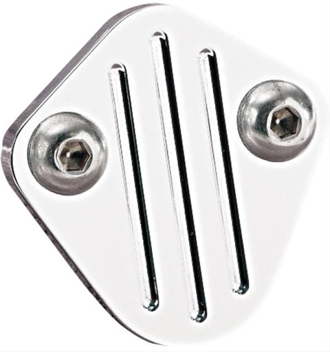 Billet Specialties Fuel Pump Block-Offs 41620 Block-Off Plate, Aluminum, Polished, Ford, Each