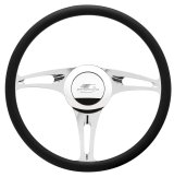 Billet Specialties Half-Wrap Steering Wheels 34322 Wheel, STEALTH, Half-Wrap, 15.5 in. Diameter, 2 in. Dish, Polished Aluminum, 9 Bolt, Each thumbnail 1