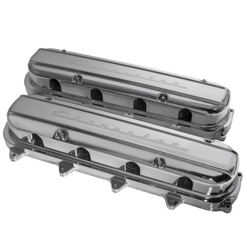 Billet Specialties Valve Covers P95580 VALVE COVER GEN V LT MODULAR CHEV SCRIPT PROFILE POL thumbnail 1