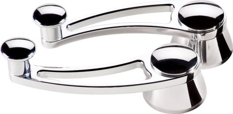 Billet Specialties Window Cranks 46520 Cranks, Door Window, Aluminum, Polished, 1/2 in. Round Spline, GM/Ford, Pair thumbnail 1
