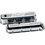 Billet Specialties Diecast Aluminum Valve Covers 96121 Covers, Tall, Aluminum, Polished, Bowtie Emblem, Chevy, Big Block, Pair thumbnail 2