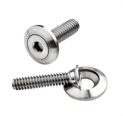 Billet Specialties Pro-Bolts 66110 Fender Bolts, 5/16 in.-18 RH Thread, 3/4 in. Washer Diameter, Stainless Steel, Natural, Pair thumbnail 2