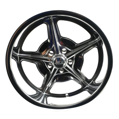 Billet Specialties Legends Series Speedway Polished Wheels 20x10 Wheel, Speedway, Aluminum, Polished, 20 in. x 10.0 in., 5 x 5.0 in. Bolt Circle, 5.500 in. Backspace, Each thumbnail 1