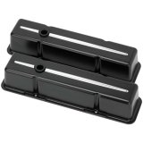 Billet Specialties Streamline Valve Covers 95224 Covers, Perimeter Bolt Mounting, Tall, Top, Aluminum, Black, Chevy, Small Block, Pair thumbnail 2