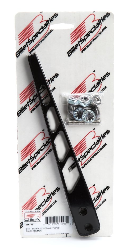 Billet Specialties Grid-Style Shifter Levers 266145 Stick, Grid Style, Straight, Aluminum, Black Anodized, 10 in. Length, Each thumbnail 1