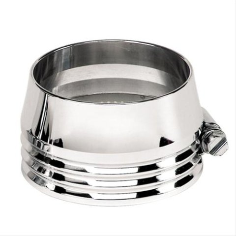 Billet Specialties Aluminum Hose End Clamps 67825 Clamp, Stainless Steel Clamp, Polished Cover, 1 1/2 in. Maximum Diameter, Rubber Only, Each thumbnail 1