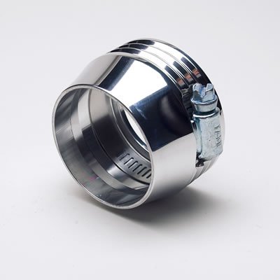 Billet Specialties Aluminum Hose End Clamps 67825 Clamp, Stainless Steel Clamp, Polished Cover, 1 1/2 in. Maximum Diameter, Rubber Only, Each thumbnail 2