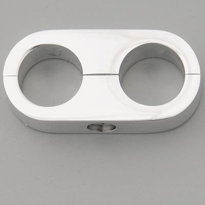 Billet Specialties Hose Separators 68220 Separator, Aluminum, Polished, Two .563 in. Holes, Each thumbnail 1