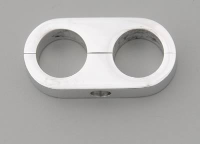 Billet Specialties Hose Separators 68320 Separator, Aluminum, Polished, Two .625 in. Holes, Each thumbnail 2