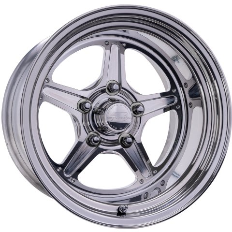 Billet Specialties Street Lite Polished Wheels 15x10 Wheel, Series, Aluminum, Polished, 15 in. x 10.00 in., 5 x 4.75 in. Bolt Circle, 5.500 in. Backspacing, Each thumbnail 2