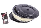 Billet Specialties Air Cleaners BLK15830 Cleaner, Round, Dropped Base, Black Powdercoat Top, Vintage Design, 14 in. Diameter, 3 in. Filter Height thumbnail 2