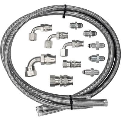 Billet Specialties Power Steering Hose Kits 77900 Kit, Steering, Braided Stainless Steel Hose, Fittings, Kit thumbnail 3