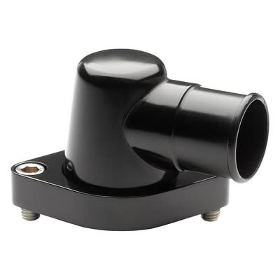 Billet Specialties Thermostat Housings BLK90220 Water Neck, Aluminum, Black Anodized, 90 Degree, Chevy, Big/Small Block, Each thumbnail 1