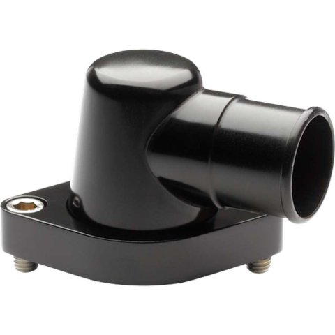 Billet Specialties Thermostat Housings BLK90220 Water Neck, Aluminum, Black Anodized, 90 Degree, Chevy, Big/Small Block, Each thumbnail 2