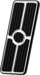 Billet Specialties Pedal Pads for 1967-1969 CAMARO, FIREBIRD - 199265 Gas Pad, Aluminum, Black, Chevy, Pontiac, Each thumbnail 1