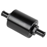 Billet Specialties 40 Microns Fuel Filter with 0.375 in. Inlet Size BLK42130 Filter, Inline Mount, Aluminum, Black Anodized, 3/8 Hose Barb, 4.50 Length, 1.375 O.D, Each thumbnail 1