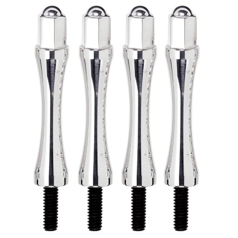 Billet Specialties Valve Cover Hold-Downs 95011 Wing Nuts, Aluminum, Polished, 1/4 in.-20, 2.875 in. Length, Set of 4 thumbnail 1