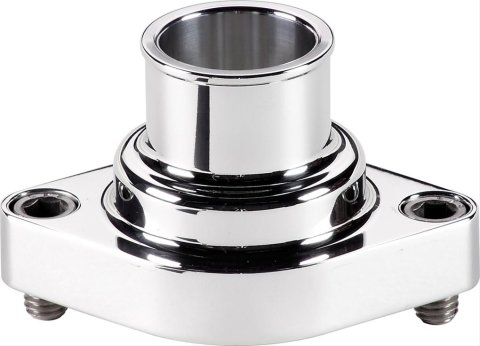 Billet Specialties Thermostat Housings 90120 Water Neck, Aluminum, Polished, Straight Up, Chevy, Big Block, Small Block, Each thumbnail 1