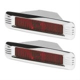 Billet Specialties Vintage Street Rod LED Taillights 61330 Taillights, LED, Red Lens, Polished Housing, Pair thumbnail 3