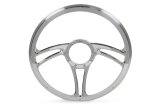 Billet Specialties Half-Wrap Steering Wheels 34005 Wheel, Half-Wrap, BLVD 05, Aluminum, Polished, 3-Spoke, 15.50 in. Diameter, 9-Bolt Mount, Each thumbnail 3